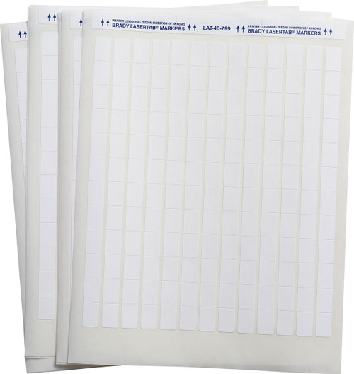 Brady 0.5" x 0.75" LaserTab Label (Pack of 7 Sheets) - LAT-40-799-1