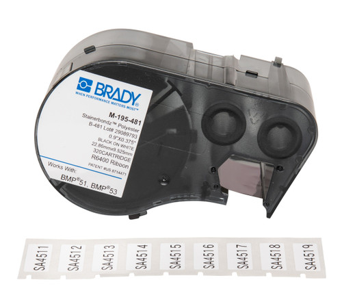 Brady StainerBondz Label - M-195-481