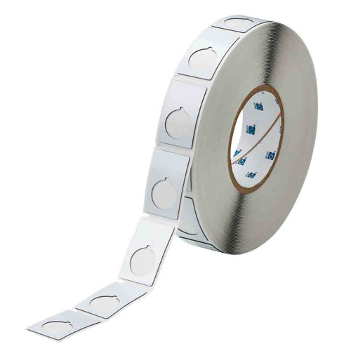 THTEP-168-593-.5 Brady Raised Panel Polyester Circular Hole with Notch Push Button Label - Image1