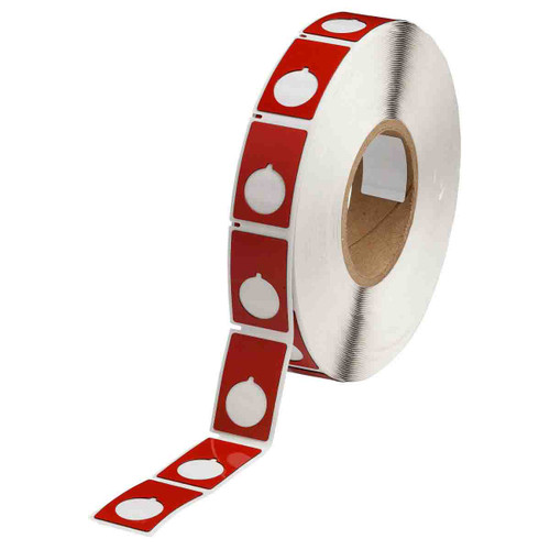 THTEP-168-593-.5RD Brady Raised Panel Polyester Circular Hole with Notch Push Button Label - Image1