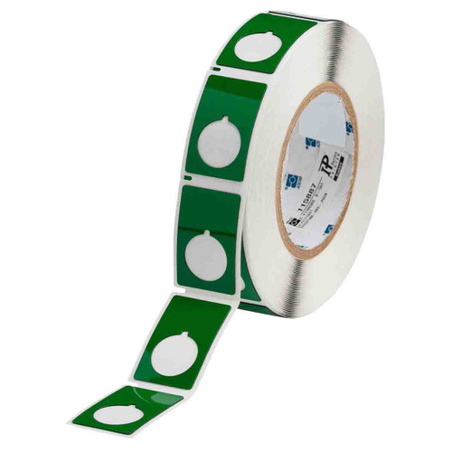 THTEP168-593-.25GN Brady Raised Panel Polyester Half Circle Push Button Label - Image1