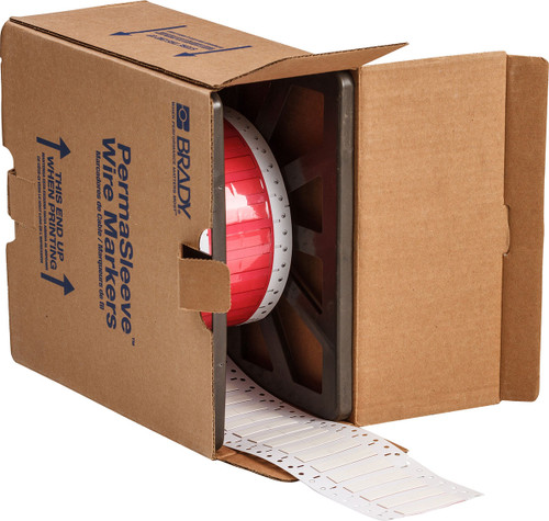 Brady 1" x 0.439" PermaSleeve Heatex Heat Shrink Label - HX-250-2-WT-2