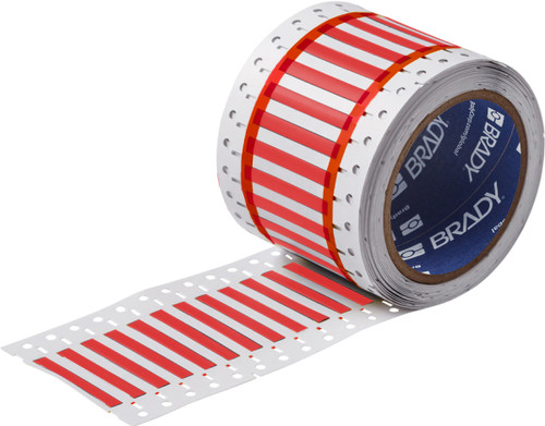 Brady 0.5" x 0.235" PermaSleeve Heatex Wire Marking Sleeves Label (Red) (Roll of 10000 Each) - 2HX-125-2-RD-4
