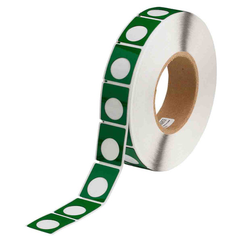 THTEP167U-593-.5GN Brady Raised Panel Polyester Circular Hole Push Button Label - Image1