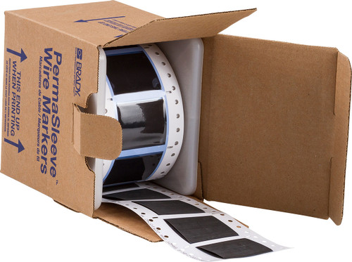 Brady 1" x 1.66" PermaSleeve Marker Label (Black) - 3PS-1000-2-BK-S-2