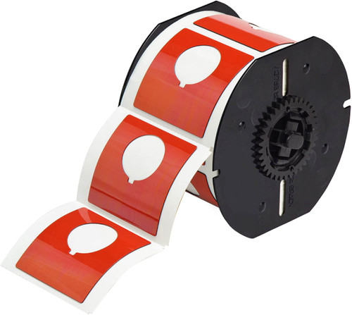 Brady 2.4" x 2.4" Raised Panel Label (Red) (Cartridge of 145 Labels) - B30EP-170-593-RD