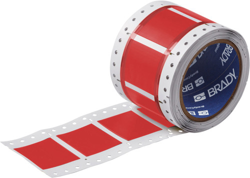 Brady 0.5" x 1.66" PermaSleeve Heatex Wire Marking Sleeves Label (Red) (Roll of 1000 Each) - 2HX-1000-2-RD-4