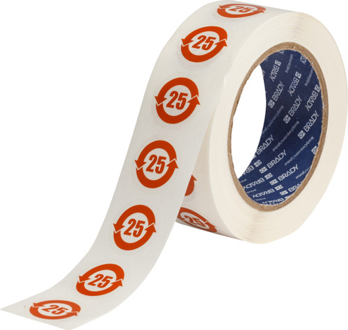 Brady 1.181" x  WorkHorse Series Label (Orange on Clear) (Pack of 1000 Labels) - RCH25-30-430-1