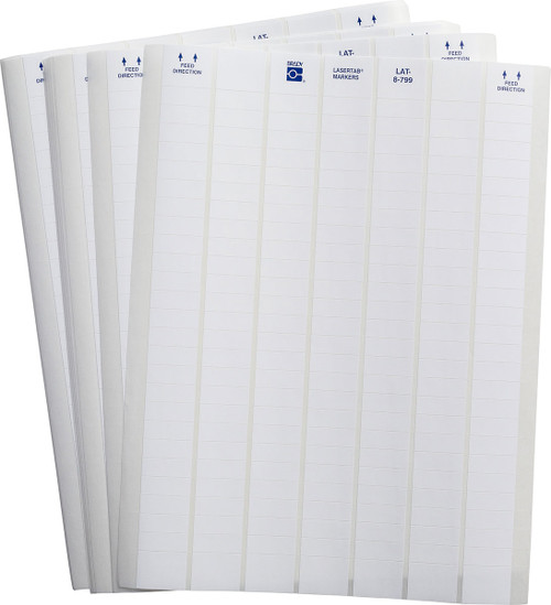 Brady 1" x 0.375" LaserTab Label (Pack of 58 Sheets) - LAT-8-799-10