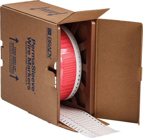 Brady 1.5" x 0.235" PermaSleeve Heatex Heat Shrink Label - HX-125-150-WT
