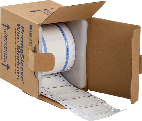 Brady PermaSleeve Marker Label - 3PS-750-2-WT-S-2