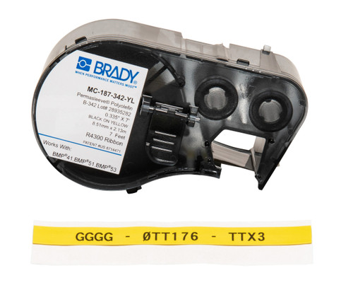 Brady PermaSleeve Series Label (Cartridge) - MC-187-342-YL