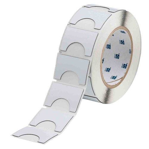 THTEP180-593-.25 Brady Raised Panel Polyester Half Circle Push Button Label - Image1
