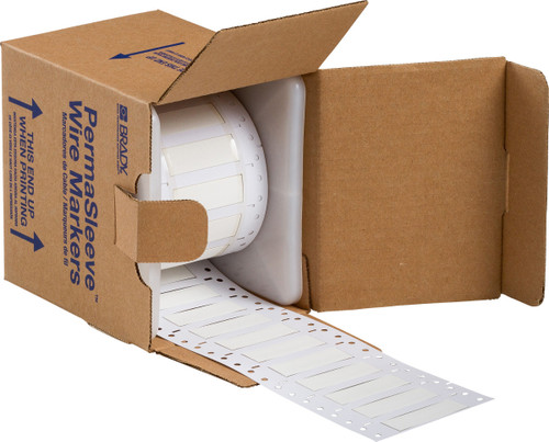 Brady PermaSleeve Marker Label - 3PS-375-2-WT-S-2