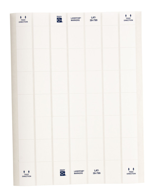 Brady 1" x 1.437" LaserTab Label (Pack of 24 Sheets) - LAT-39-799-1