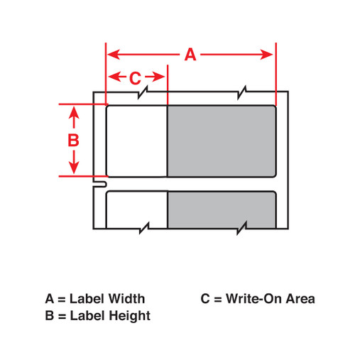 Brady Self-Laminating Polyester Laboratory Label (Clear / White) - THT-122-461-1.5-SC