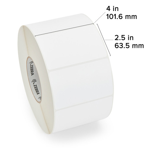 Zebra 4" x 2.5" Z-Perform 2000T All-Temp Label (Roll) - 72374-EA