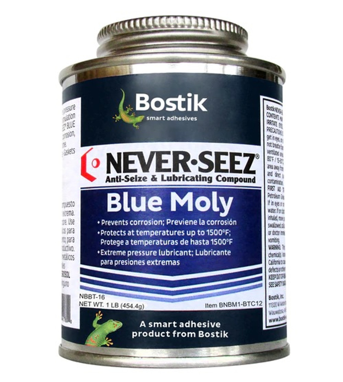 Bostik Never-Seez NBBT-16 Blue Moly Anti-Seize 1 lb. Brush Top Can