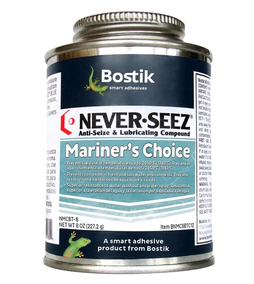 Bostik Never-Seez NMCBT-8 Mariners Choice Anti-Seize 8 oz. Brush Top Can