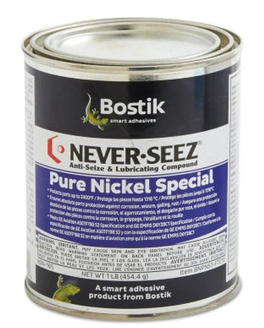 Bostik Never-Seez NSN-165 Pure Nickel Special Anti-Seize 1 lb. (Flat Top  Can)