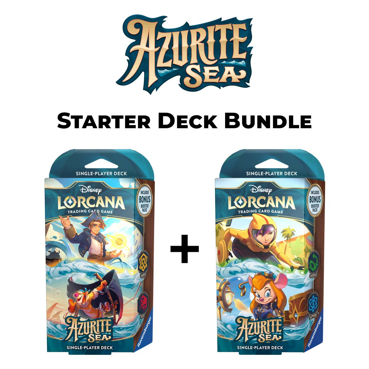 Disney Lorcana: Azurite Sea - Starter Deck (Bundle) - Gotham City Hobbies /  BattleCityGym