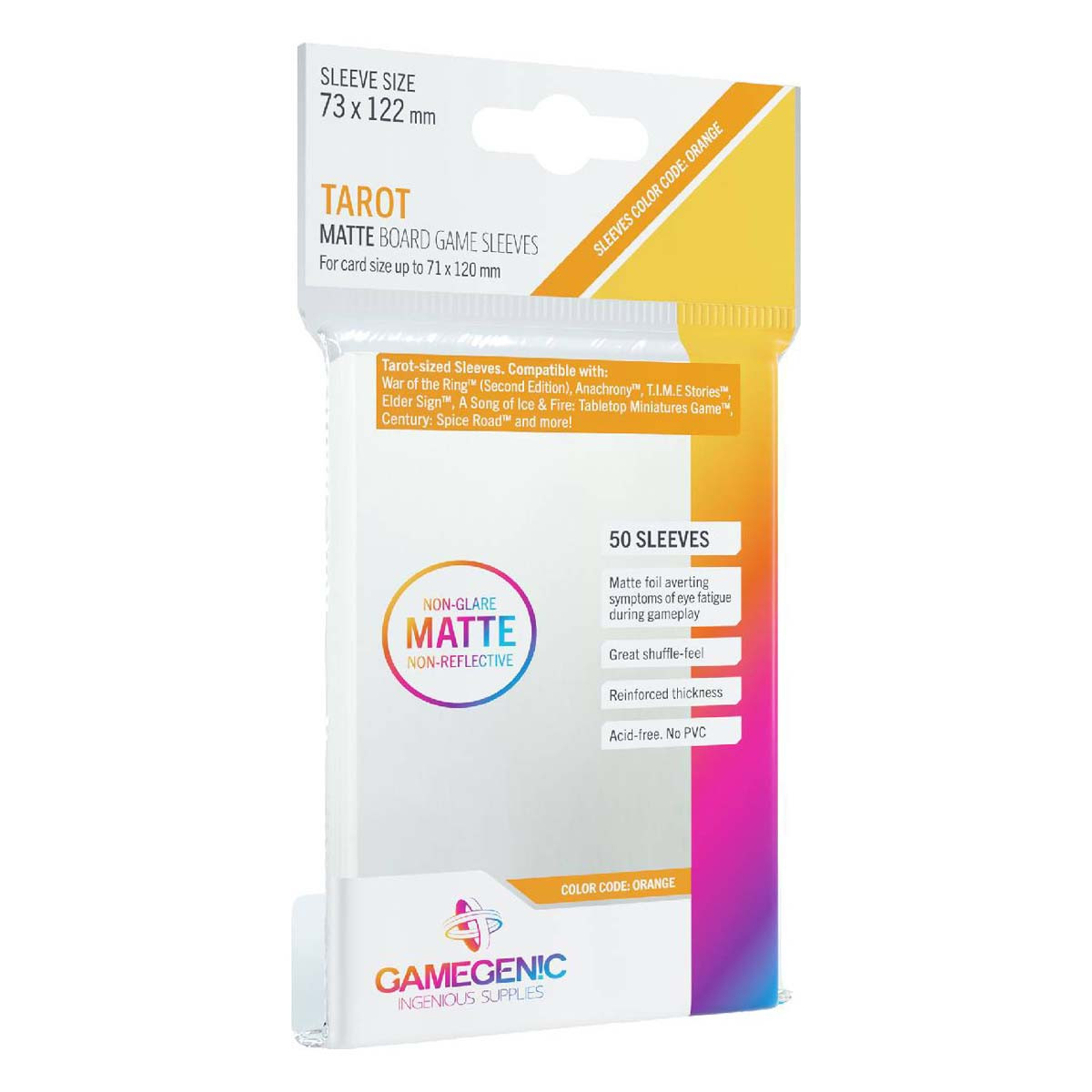 ffg tarot card sleeves Gamegenic Matte Board Game | Pack of 50 | 72 x 122 mm | Sleeves | Premium Protection the new Fantasy Flight Supply Tarot Card Sleeves are a perfect fit for cards from the hit games Elder Sign and Infiltration Premium "Tarot" Card Sleeves (70x120mm)