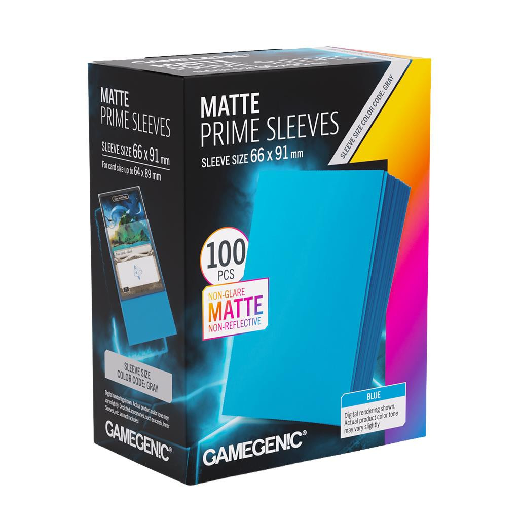 66x91 card sleeves Prime White Grognard Games Magic the Gathering (Mtg card sleeves) Gamegenic: Sleeves - Blue Matte