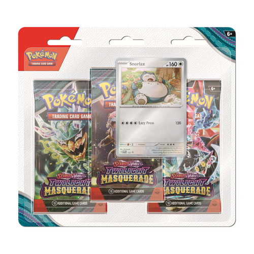 Pokémon TCG: Scarlet & Violet—Twilight Masquerade Three-Booster Blister (Snorlax)