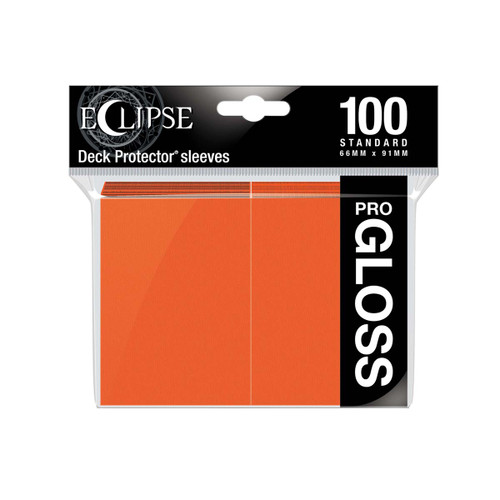 Eclipse Gloss Standard Sleeves: Pumpkin Orange 100ct