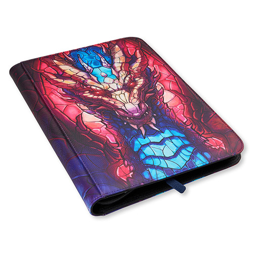 Binder: 9-Pocket- Stained Glass- Fire & Ice Dragon