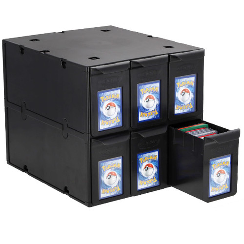 6 Drawer Graded Card Catalog - Black