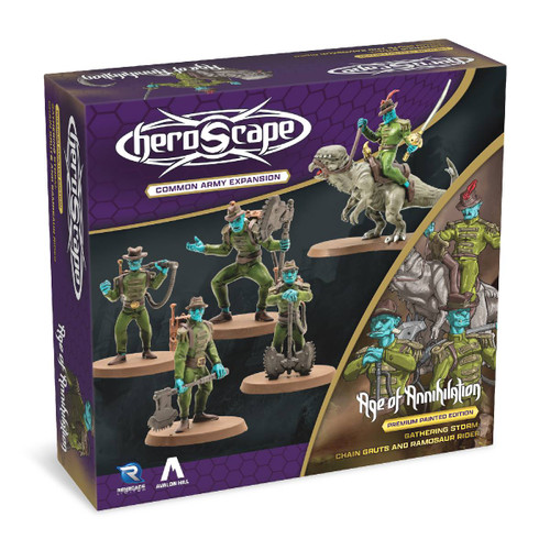Heroscape: Chain Gruts and Ramosaur Rider Army Expansion Painted
