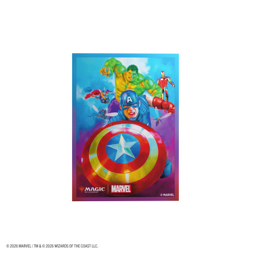 Magic: The Gathering | Marvel Super Heroes Premium Art Sleeves - Captain America, Team Leader