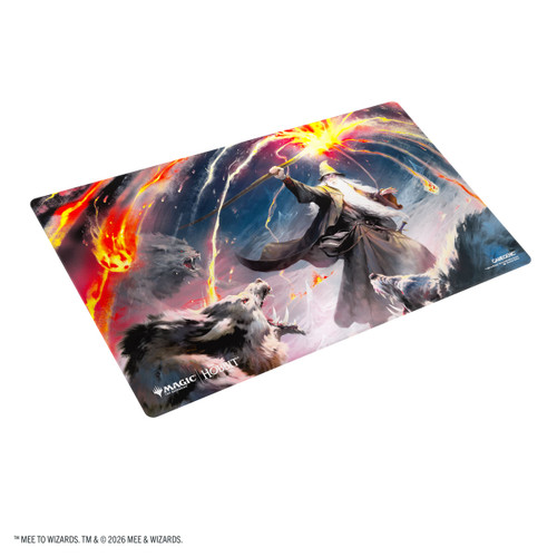 Magic: The Gathering | The Hobbit Shiny Playmat - Gandalf Shadows Foe