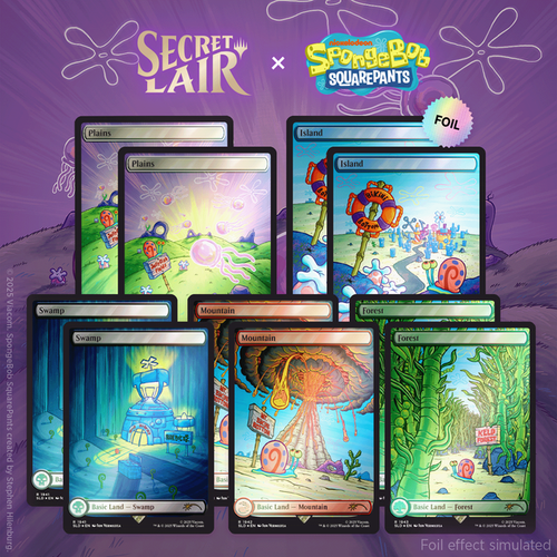 Secret Lair Drop: Our Boss is on Vacation Superdrop: Spongebob Squarepants: Lands Under the Sea - Rainbow Foil Edition