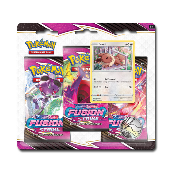 Pokémon TCG: Sword & Shield—Fusion Strike Three-Booster Blister (Eevee)