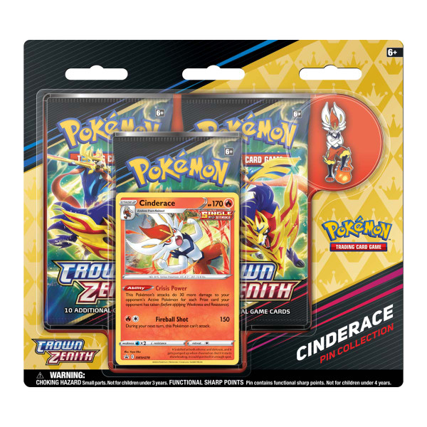 Pokémon TCG: Crown Zenith Pin Collection (Cinderace) Pokémon TCG: Crown Zenith Pin Collection (Cinderace)