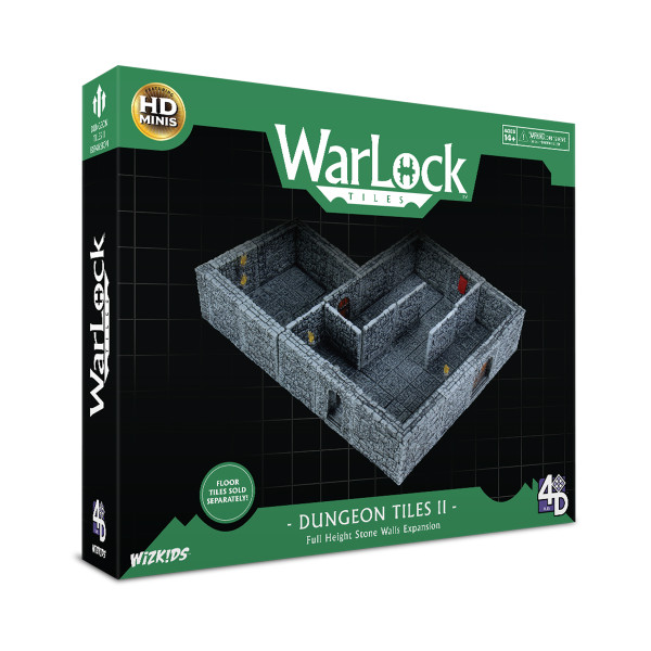 WarLock Tiles: Dungeon Tiles II - Full Height Stone Walls Expansion