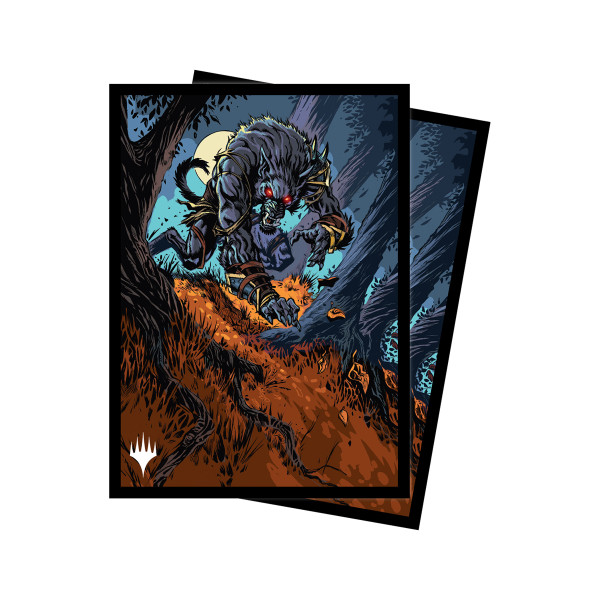 Innistrad Midnight Hunt 100ct Sleeves V1 featuring Moonrage Brute for Magic: The Gathering