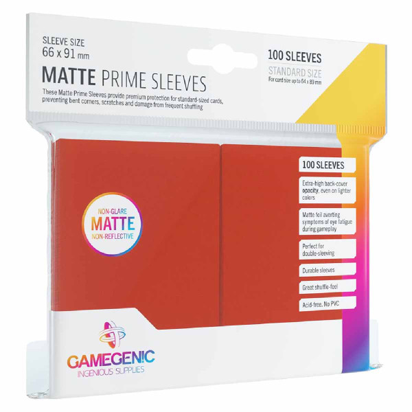 MATTE Prime Sleeves: Red