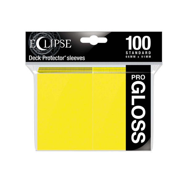 Eclipse Gloss Standard Sleeves: Lemon Yellow 100ct