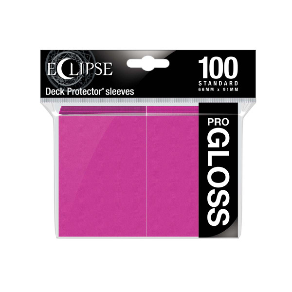 Eclipse Gloss Standard Sleeves: Hot Pink 100ct