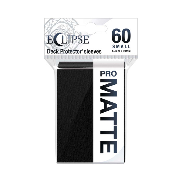 Eclipse Matte Small Sleeves: Jet Black 60ct