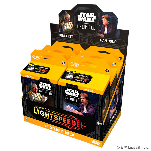 Star Wars: Unlimited - Jump to Lightspeed Spotlight Deck Display