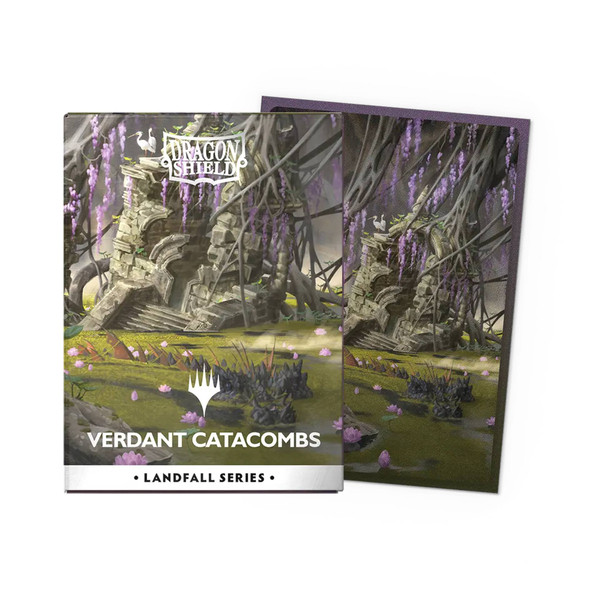 Dragon Shield Sleeves: Standard DUAL- Matte 'MTG Landfall Series- Verdant Catacombs' Art (100 ct.)