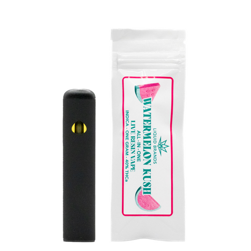 Watermelon Kush - Indica - 1 Gram Live Resin Disposable Vape
