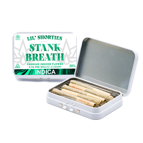 Lil' Shorties - Stank Breath 5ct 0.5G Indica Pre-Roll's (28%)