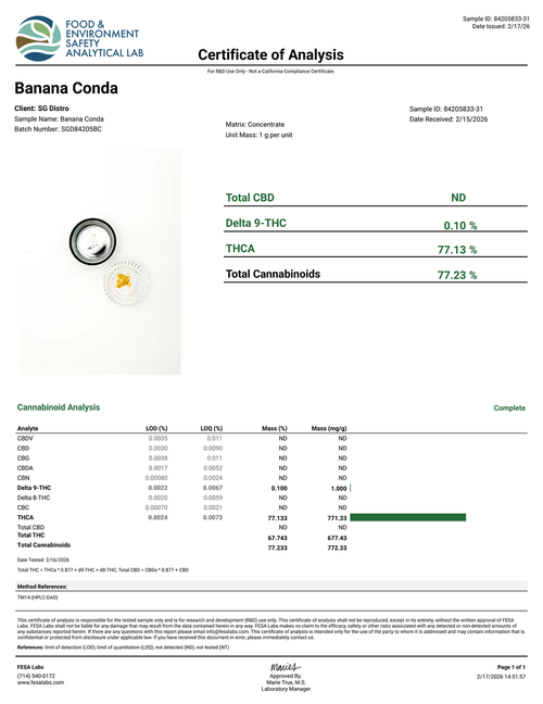 Banana Conda - 0.5g Live Rosin Disposable - Hybrid