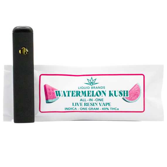 Watermelon Kush - Indica - 1 Gram Live Resin Disposable Vape