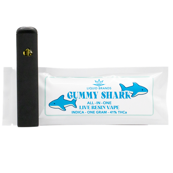 Gummy Shark - Indica - 1 Gram Live Resin Disposable Vape